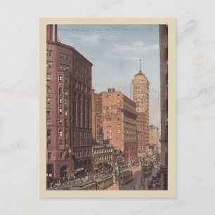 Vintage Market Street, San Francisco Travel Postcard