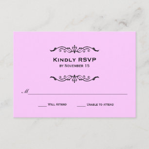 Vintage Marquis Wedding RSVP Card
