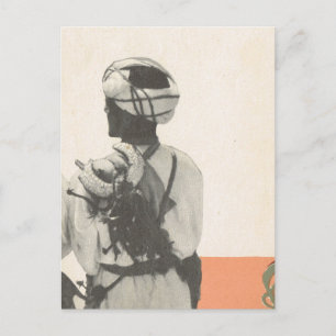 Vintage  Marrakesh, Maroc, ARab guard Postcard