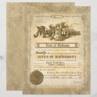 Vintage Marriage Certificate