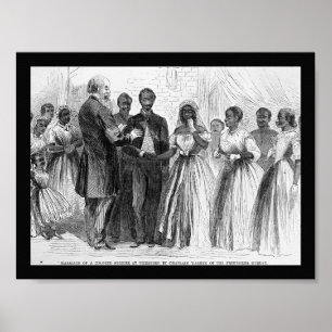 Vintage Marriage of a Coloured Soldier by Chaplain Poster