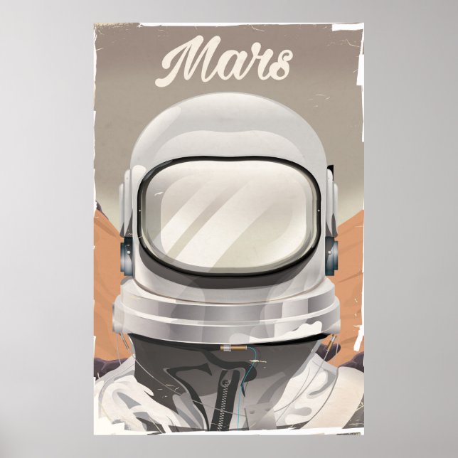 Vintage Mars Astronaut Poster (Front)
