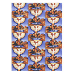 Vintage Marsden Hartley Yliaster Abstract Art Tablecloth
