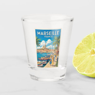 Vintage Marseille France Travel Shot Glass