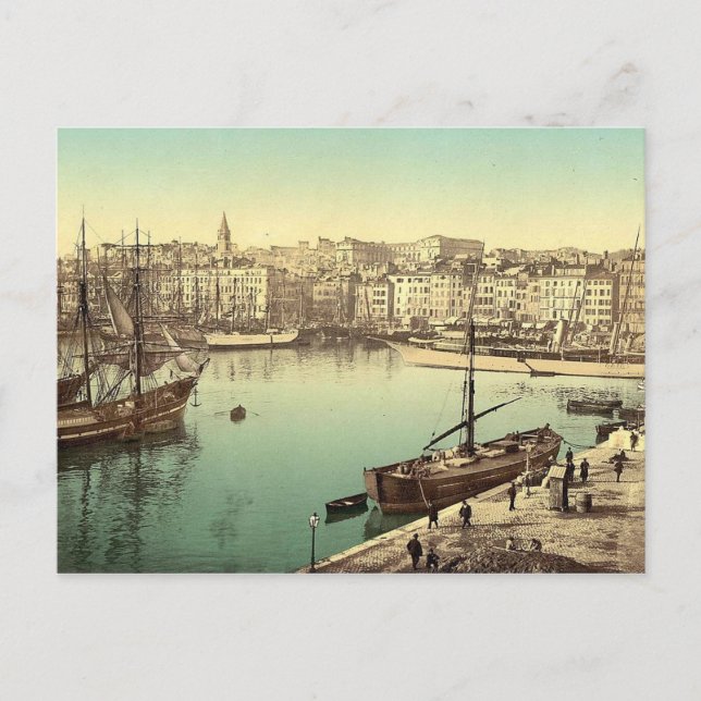 Vintage Marseilles, France - Postcard (Front)