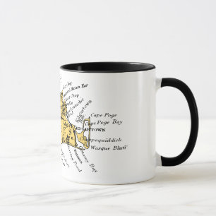 Vintage Martha's Vineyard, black on gold Mug