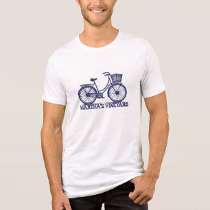 Vintage Martha's Vineyard Cruiser Bicycle Vacation Tri-Blend Shirt
