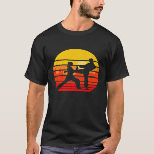 Vintage Martial Arts Fighter Couple Warrior Retro T-Shirt