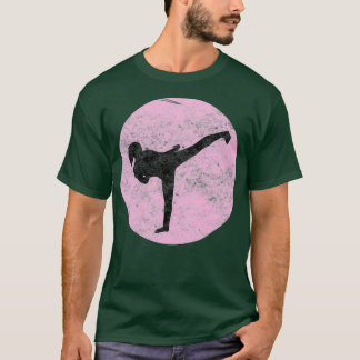 Vintage Martial Arts Karate Girl Kick T-Shirt