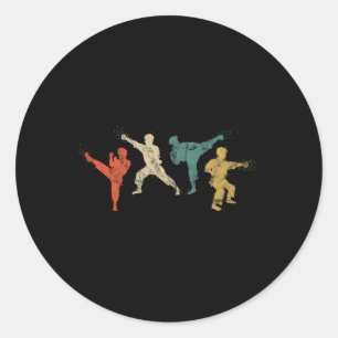 Vintage Martial Arts Kids And Adults Karate Shirt Classic Round Sticker
