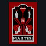 Vintage Martini Art Deco Poster<br><div class="desc">Vintage Martini Art Deco. © Copyright HGIFY | HGI Stores Only. All Rights Reserved. Original Professional Art Work. Great as wall decor,  bar decor or as a gift.</div>