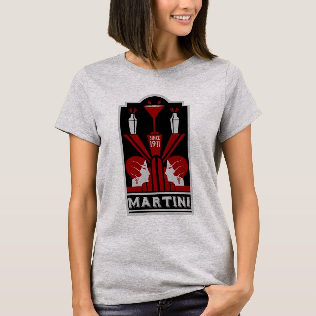Vintage Martini Art Deco T-Shirt (Front)