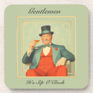 Vintage Martini Dandy - Gentlemen It's Sip O'Clock Coaster