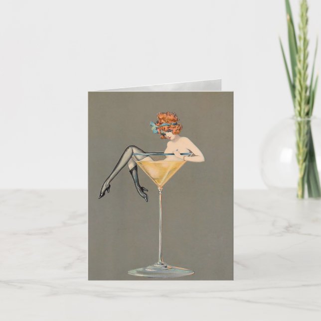 Vintage "Martini Glass" Card (Front)