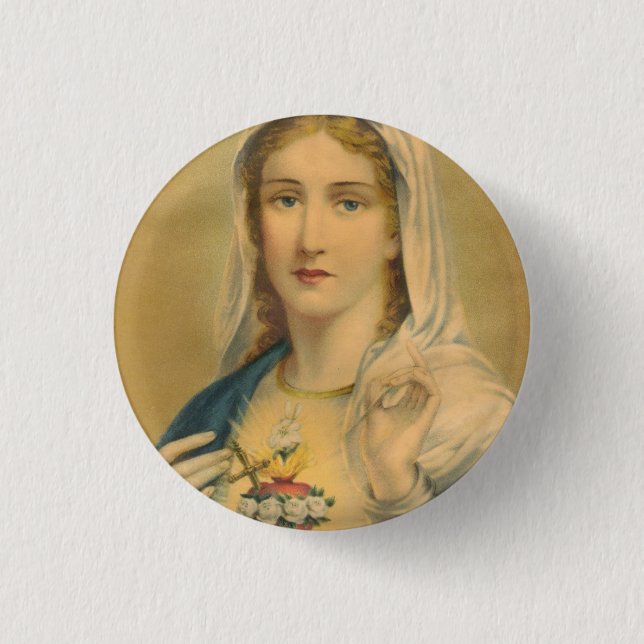 Vintage Mary 3 Cm Round Badge (Front)