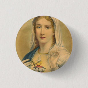Vintage Mary 3 Cm Round Badge