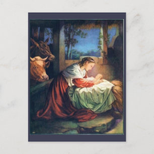 Vintage Mary and Baby Jesus Postcard
