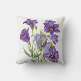 Vintage Mary Vaux Walcott Flowers Botanicals Cushion