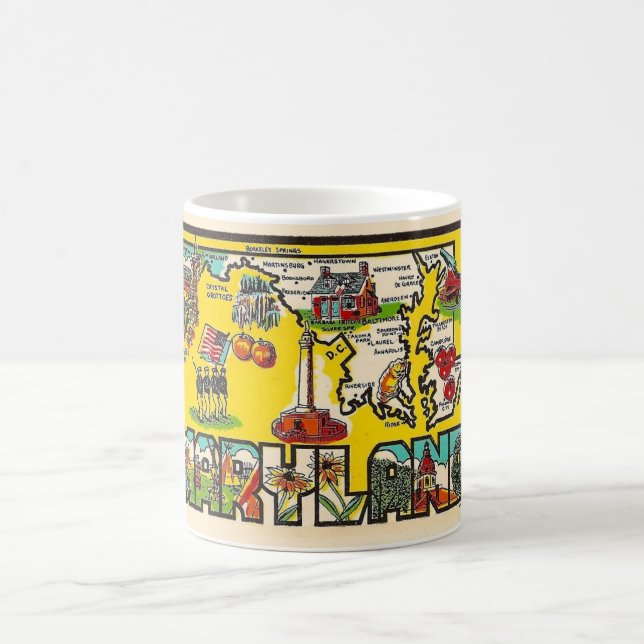 Vintage Maryland Decal Coffee Mug (Center)