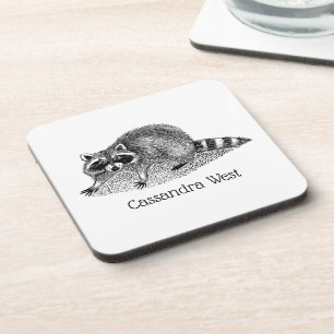 Vintage Masked Racoon Coaster