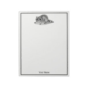 Vintage Masked Racoon Notepad