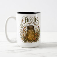 Vintage Mason Jar with Glowing Fireflies