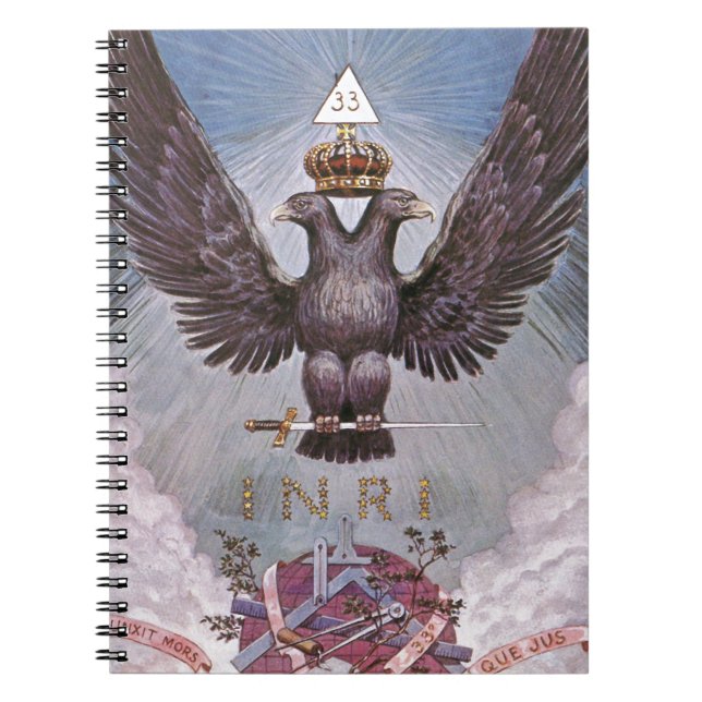 Vintage Masonic Print Notebook (Front)