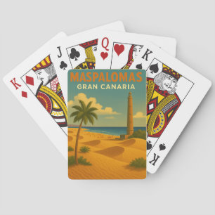 Vintage Maspalomas Gran Canaria Playing Cards