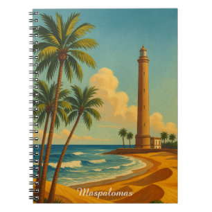 Vintage Maspalomas Meloneras Beach Gran Canaria Notebook