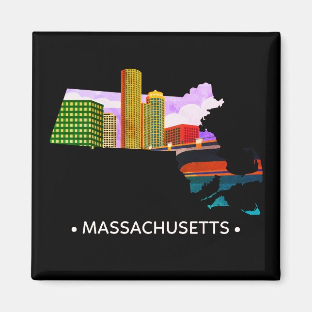 Vintage Massachusetts State Magnet (Front)
