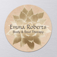 Vintage Massage Therapy Elegant Gold Lotus