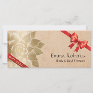 Vintage Massage Therapy Lotus Gift Certificates