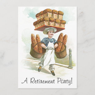 Vintage Master Bakery Baker Retirement Invitations