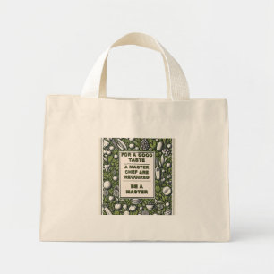 Vintage Master Chef Typography Design Mini Tote Bag