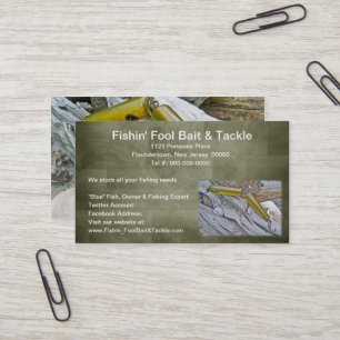 Vintage Masterlure Jointed Eel Business Card