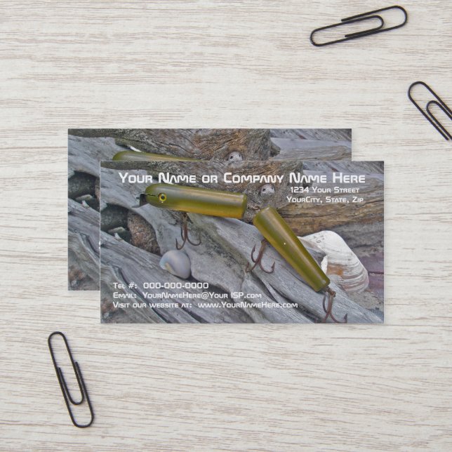 Vintage Masterlure Jointed Eel Saltwater Plug Business Card (Front/Back In Situ)
