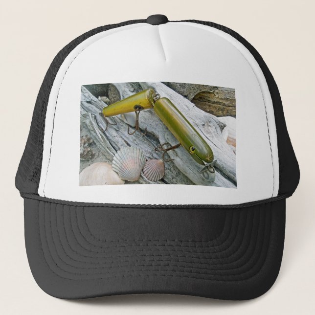 Vintage Masterlure Jointed Eel Saltwater Plug Trucker Hat (Front)