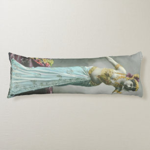 Vintage Mata Hari Postcard Body Cushion
