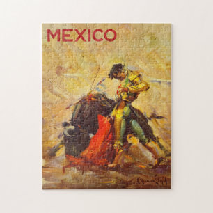 Vintage Matador Mexico - Mexican Travel Tourism Jigsaw Puzzle