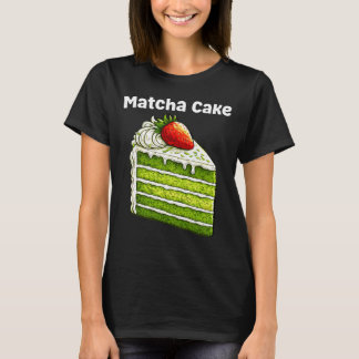 Vintage Matcha Cake Green Tea Strawberry Dessert T-Shirt