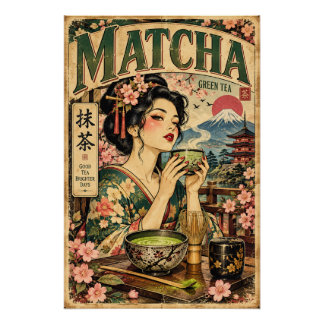 Vintage Matcha Poster