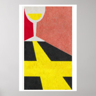 Vintage Matchbox Wine Glass Print - Eastern Europe