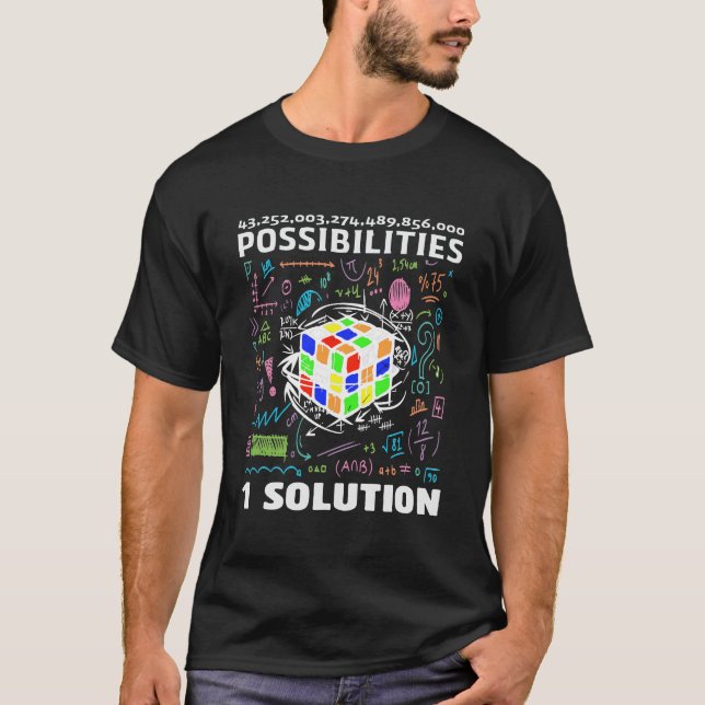 Vintage Math Lovers Speed Cubing Tee (Front)