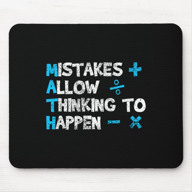 Vintage Math Teacher Funny Saying Gift  Mouse Mat (Front)