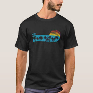 Vintage Maui Hawaii Beach Palm Trees Retro 70S Boy T-Shirt