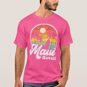 Vintage Maui Hawaii Hawaiian Beach Surfing 70s Sur T-Shirt