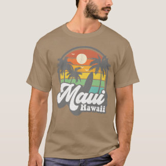Vintage Maui Hawaii Hawaiian Beach Surfing 70s vin T-Shirt