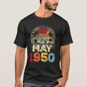 Vintage May 1950 71St Birthday Decorations Boy Gir T-Shirt