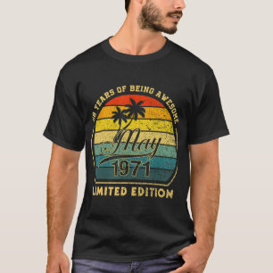 Vintage May 1971 50 Years Of Being Awesome Limited T-Shirt