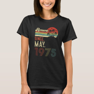 Vintage May 1975 47th Birthday Retro 47 Years Old T-Shirt